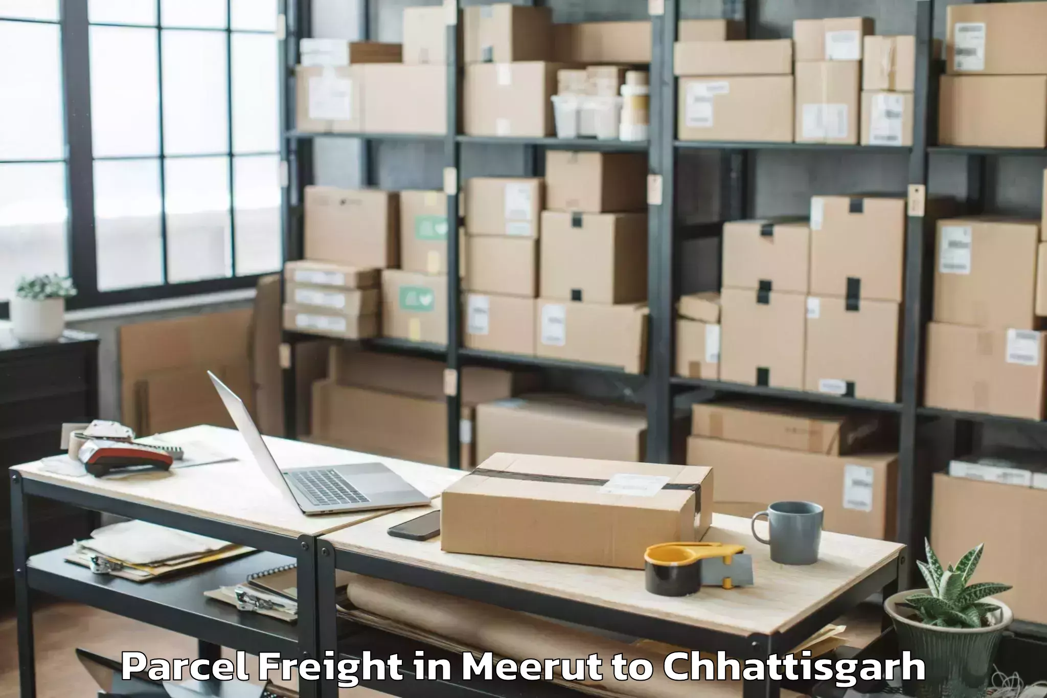 Hassle-Free Meerut to Chhattisgarh Kamdhenu Vishwavi Parcel Freight